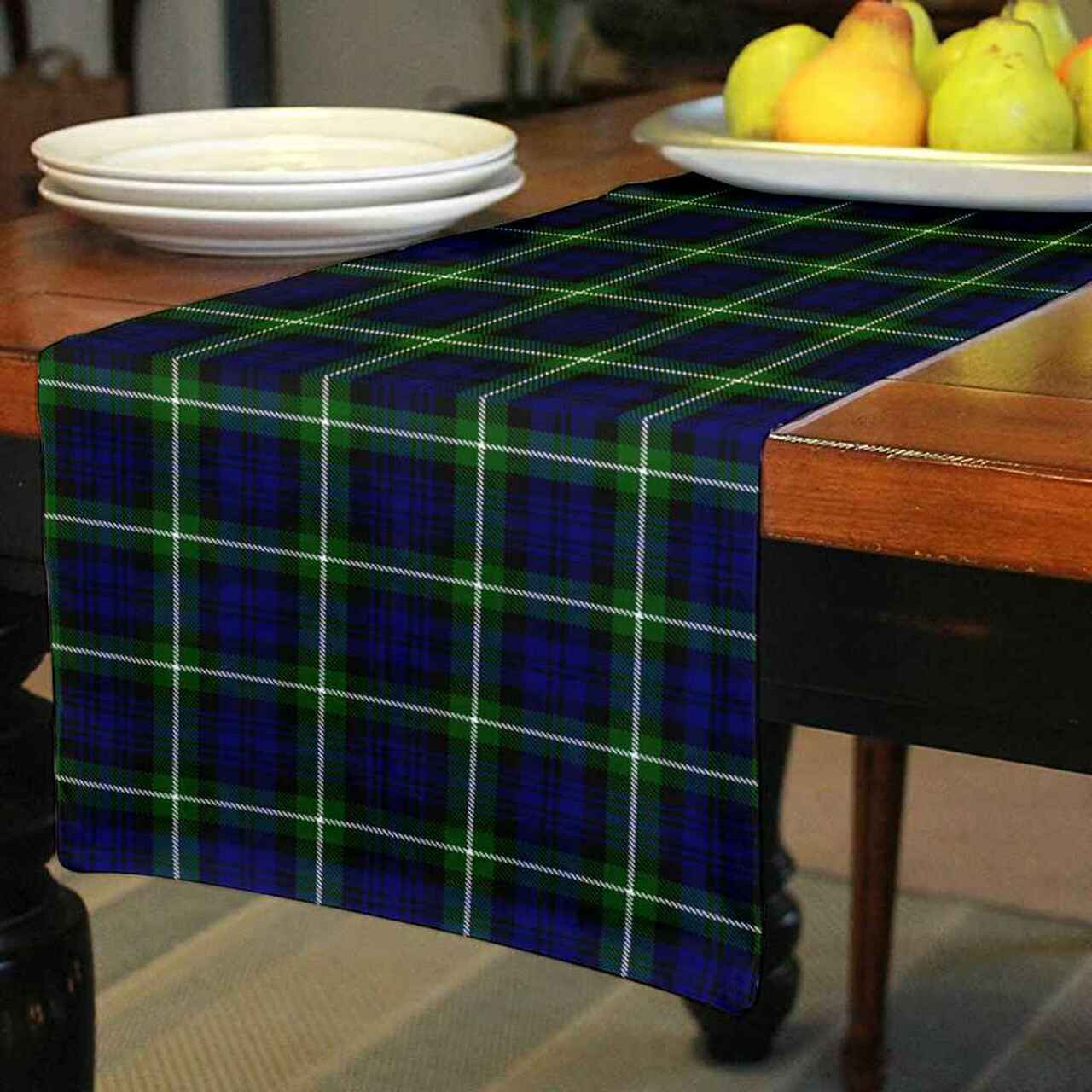 Clan Lamont Modern Tartan Table Runner Cotton BA36 Lamont Modern Tartan Tartan Table Runner   