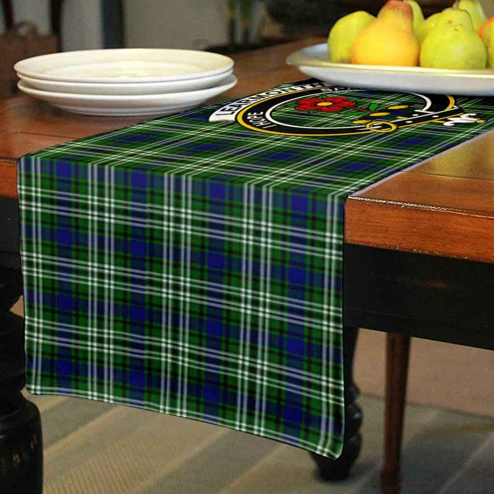 Clan Learmonth Tartan Crest Table Runner Cotton RU23 Learmonth Tartan Tartan Table Runner   