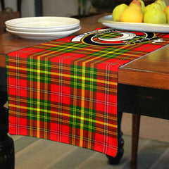 Clan Leask Tartan Crest Table Runner Cotton LZ16 Leask Tartan Tartan Table Runner   