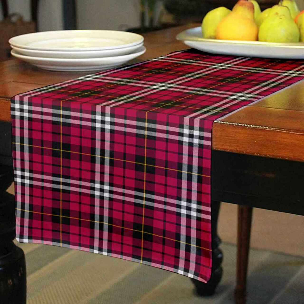 Clan Little Tartan Table Runner Cotton AK82 Little Tartan Tartan Table Runner   