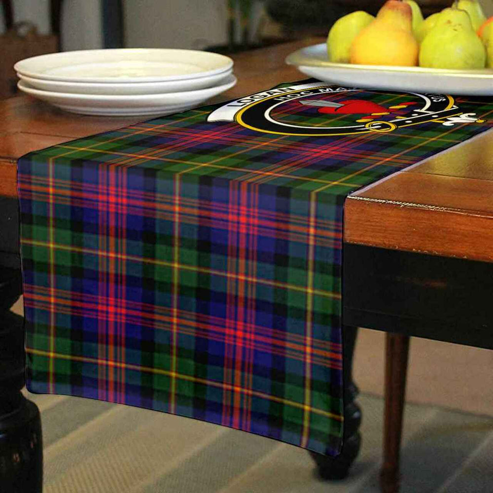 Clan Logan Tartan Crest Table Runner Cotton QC62 Logan Tartan Tartan Table Runner   