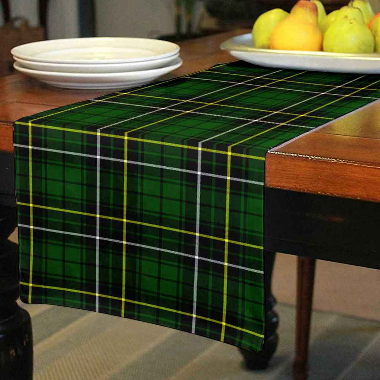 Clan MacAlpine Modern Tartan Table Runner Cotton GS81 MacAlpine Modern Tartan Tartan Table Runner   