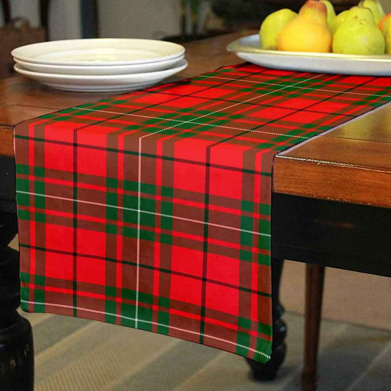 Clan MacAulay Modern Tartan Table Runner Cotton CG89 MacAulay Modern Tartan Tartan Table Runner   