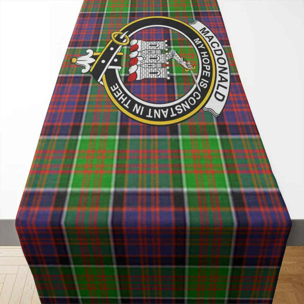 Clan MacDonald (Ranald) Tartan Crest Table Runner Cotton YF30 MacDonald (Clan Ranald) Tartan Tartan Table Runner   