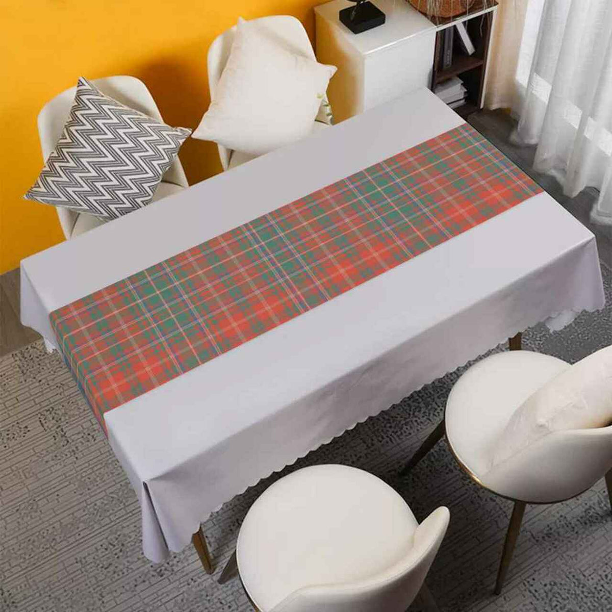 Clan MacDougall Ancient Tartan Table Runner Cotton PV22 MacDougall Ancient Tartan Tartan Table Runner   