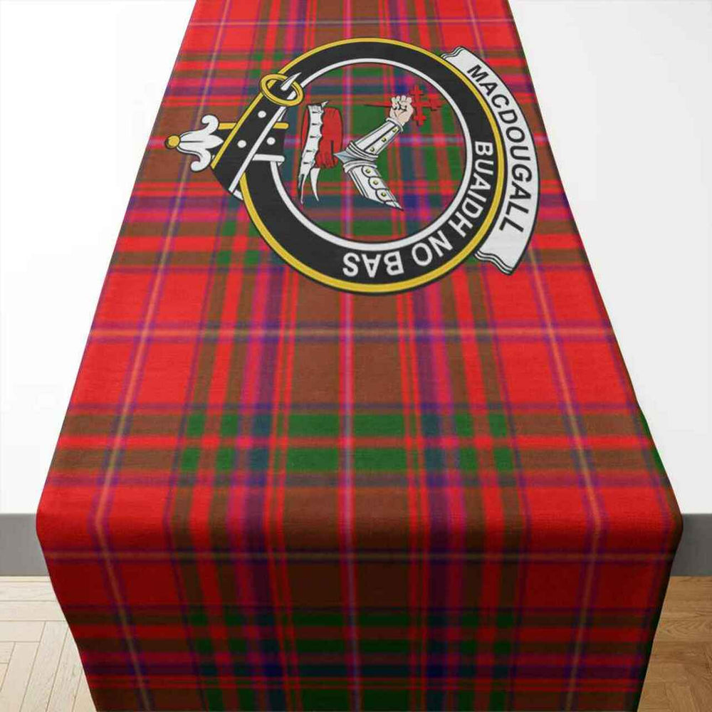 Clan MacDougall Tartan Crest Table Runner Cotton ZE14 MacDougall Tartan Tartan Table Runner   