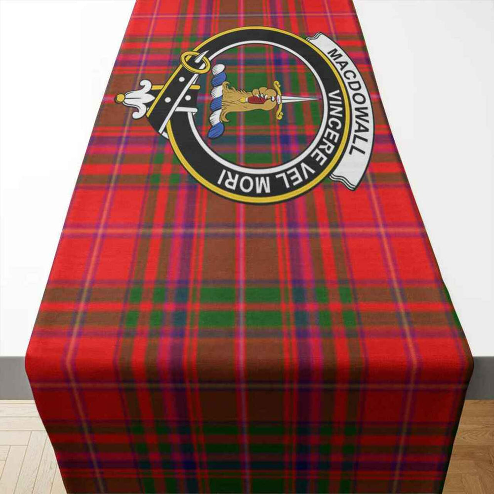 Clan MacDowall (of Garthland) Tartan Crest Table Runner Cotton AS17 MacDowall (of Garthland) Tartan Tartan Table Runner   