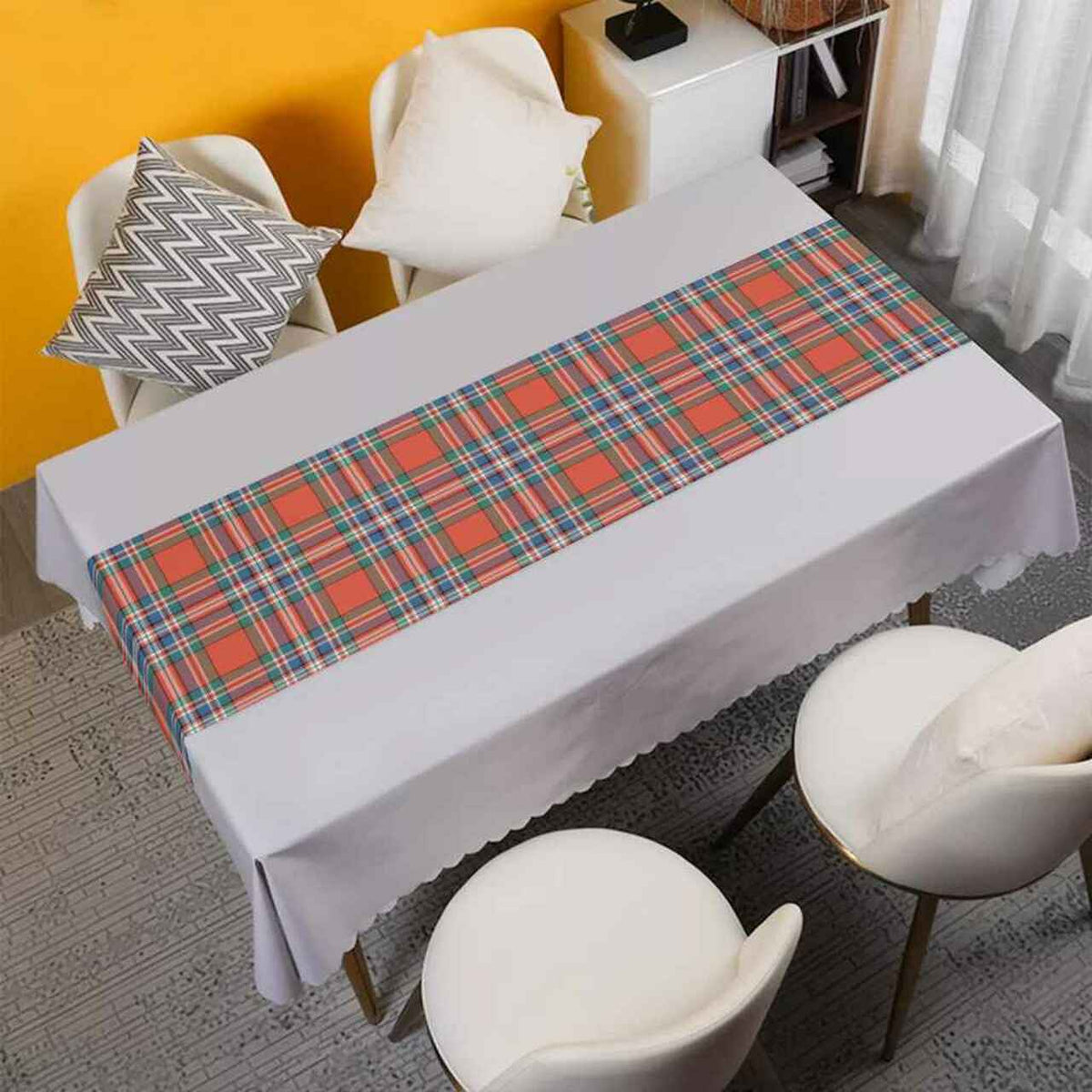 Clan MacFarlane Ancient Tartan Table Runner Cotton MQ99 MacFarlane Ancient Tartan Tartan Table Runner   
