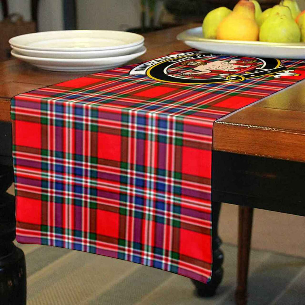 Clan MacFarlane Tartan Crest Table Runner Cotton LF51 MacFarlane Tartan Tartan Table Runner   