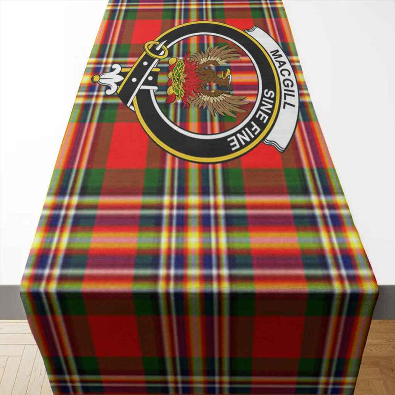 Clan MacGill (Makgill) Tartan Crest Table Runner Cotton FE92 MacGill (Makgill) Tartan Tartan Table Runner   