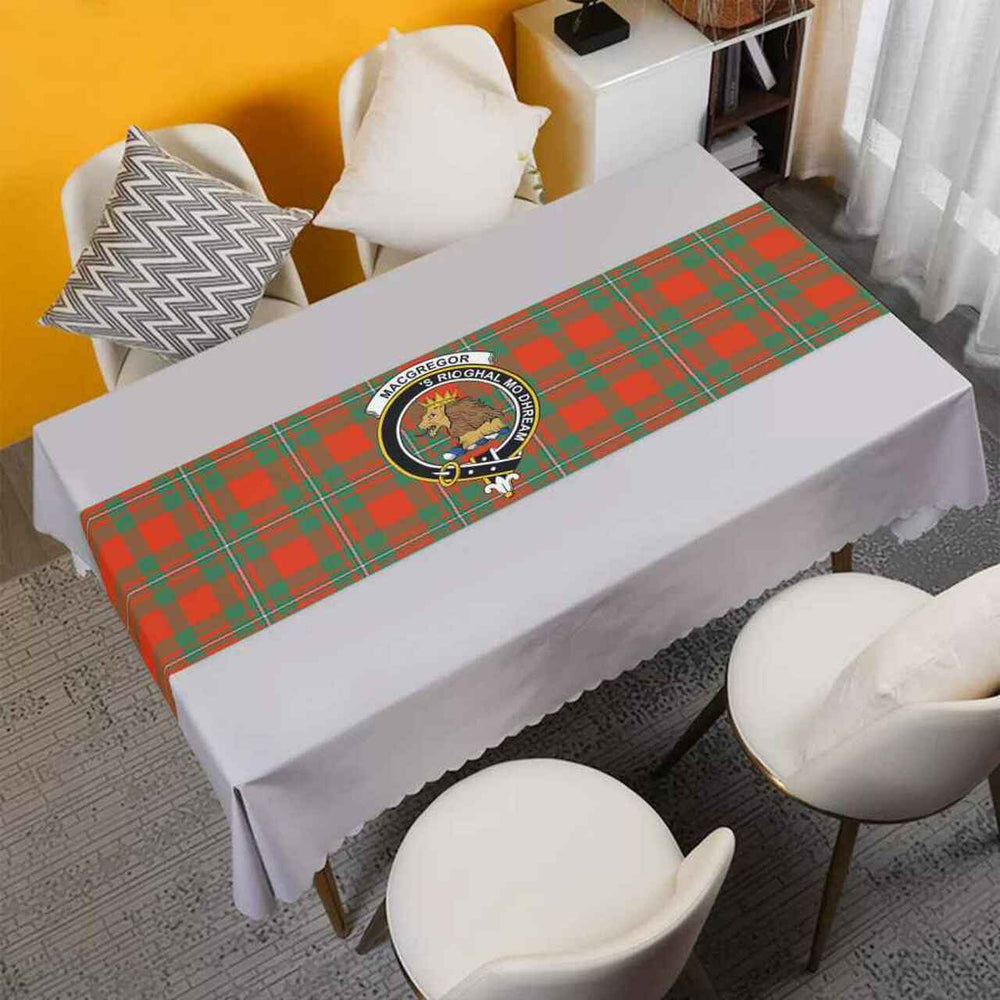 Clan MacGregor Tartan Crest Table Runner Cotton NP93 MacGregor Tartan Tartan Table Runner   