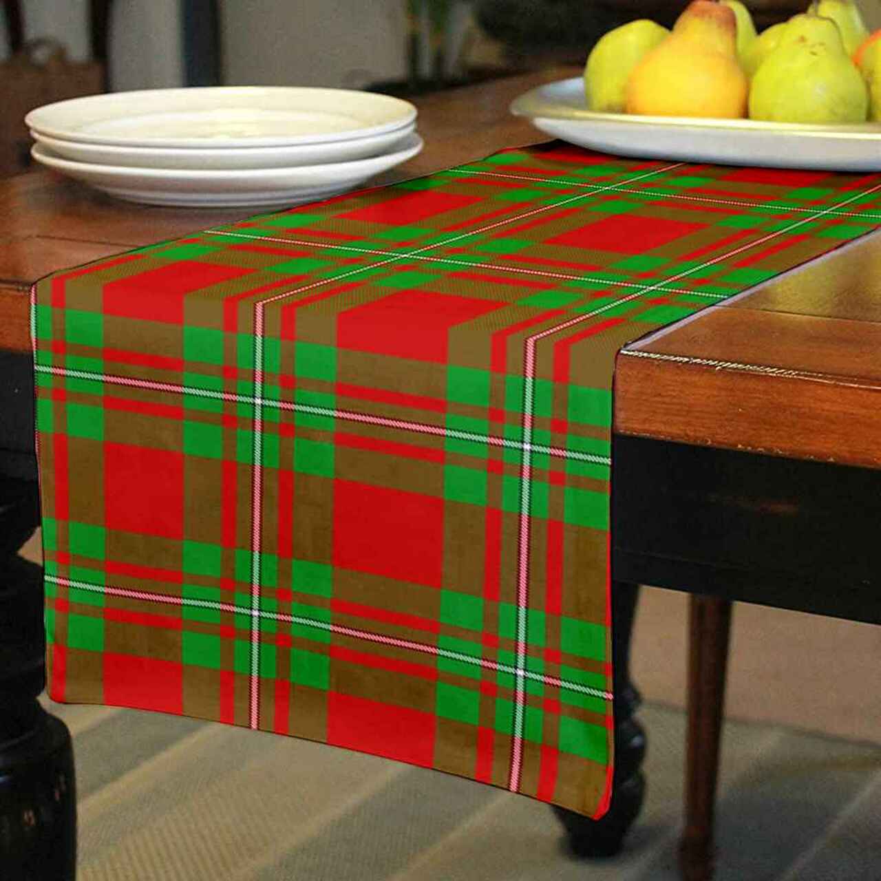 Clan MacGregor Modern Tartan Table Runner Cotton RP45 MacGregor Modern Tartan Tartan Table Runner   