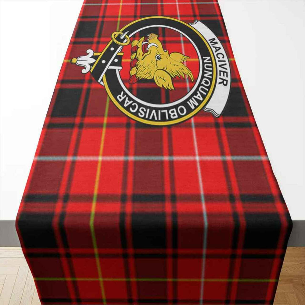 Clan MacIver Tartan Crest Table Runner Cotton WG71 MacIver Tartan Tartan Table Runner   