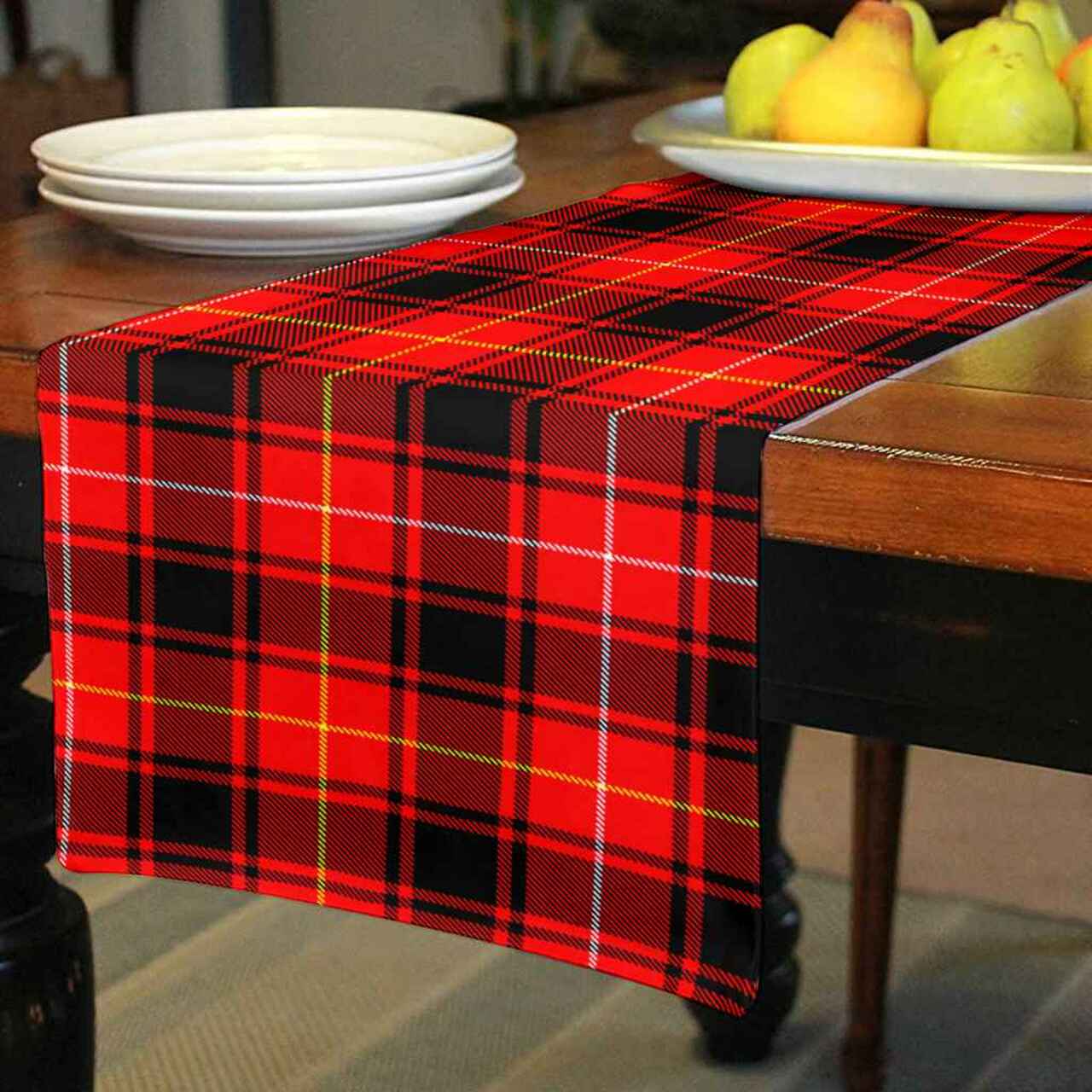 Clan MacIver Modern Tartan Table Runner Cotton FF75 MacIver Modern Tartan Tartan Table Runner   