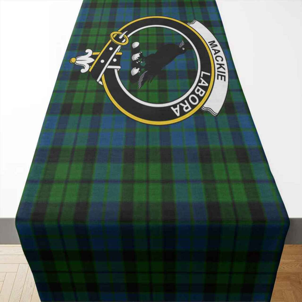 Clan MacKie Tartan Crest Table Runner Cotton MK93 MacKie Tartan Tartan Table Runner   