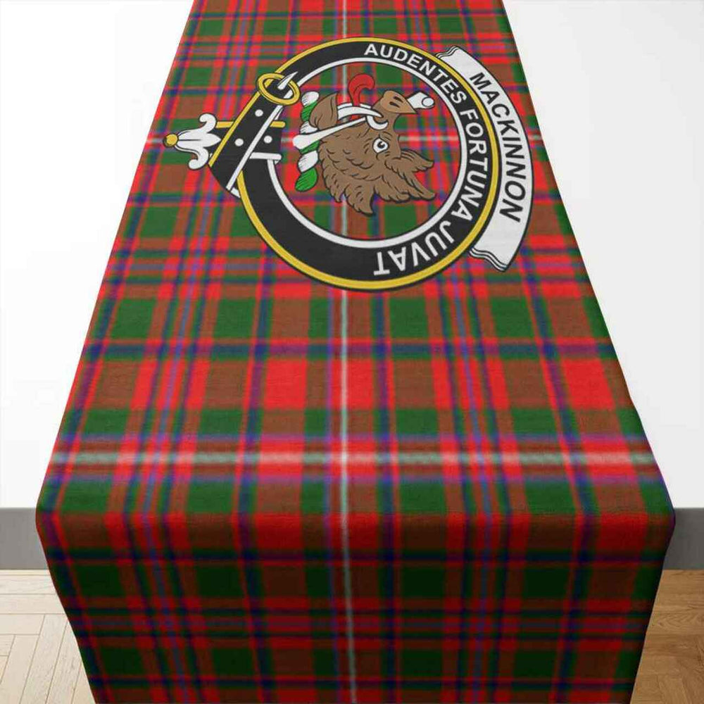 Clan MacKinnon Tartan Crest Table Runner Cotton KE71 MacKinnon Tartan Tartan Table Runner   