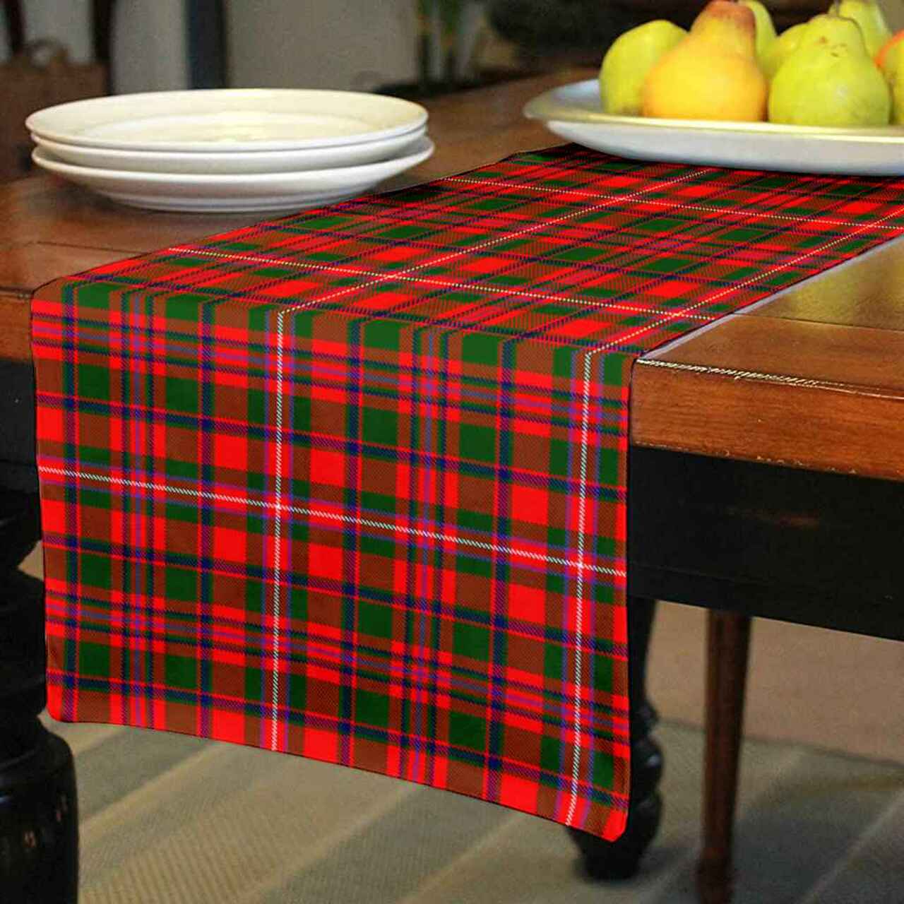 Clan MacKinnon Modern Tartan Table Runner Cotton DE21 MacKinnon Modern Tartan Tartan Table Runner   