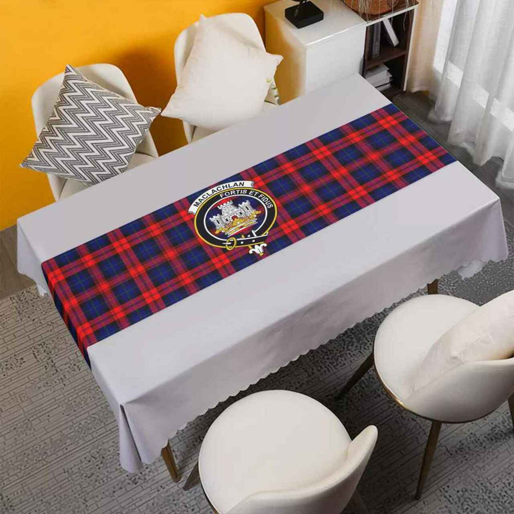 Clan MacLachlan Tartan Crest Table Runner Cotton VL90 MacLachlan Tartan Tartan Table Runner   