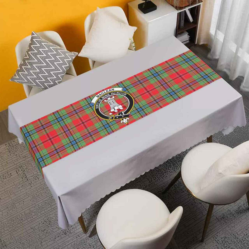 Clan MacLean Tartan Crest Table Runner Cotton MW53 MacLean Tartan Tartan Table Runner   