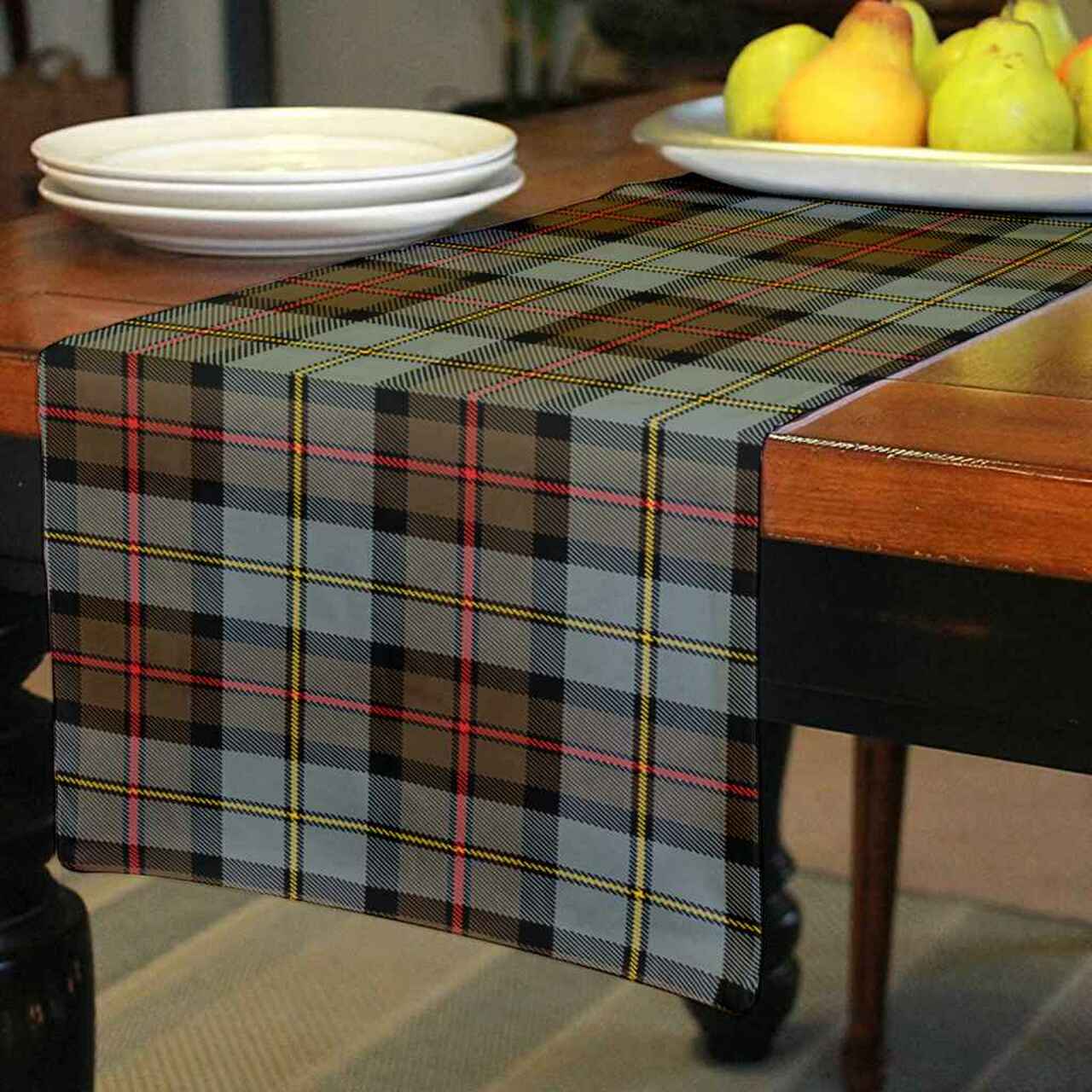 Clan MacLeod of Harris Weathered Tartan Table Runner Cotton PV43 MacLeod of Harris Weathered Tartan Tartan Table Runner   