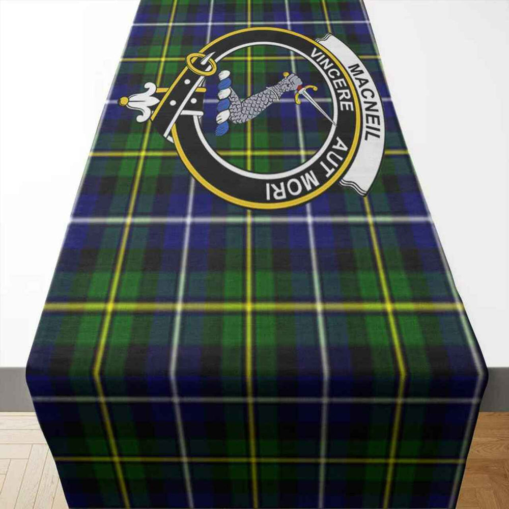 Clan Clan MacNeill of Barra Tartan Crest Table Runner Cotton HS64 MacNeill of Barra Tartan Tartan Table Runner   