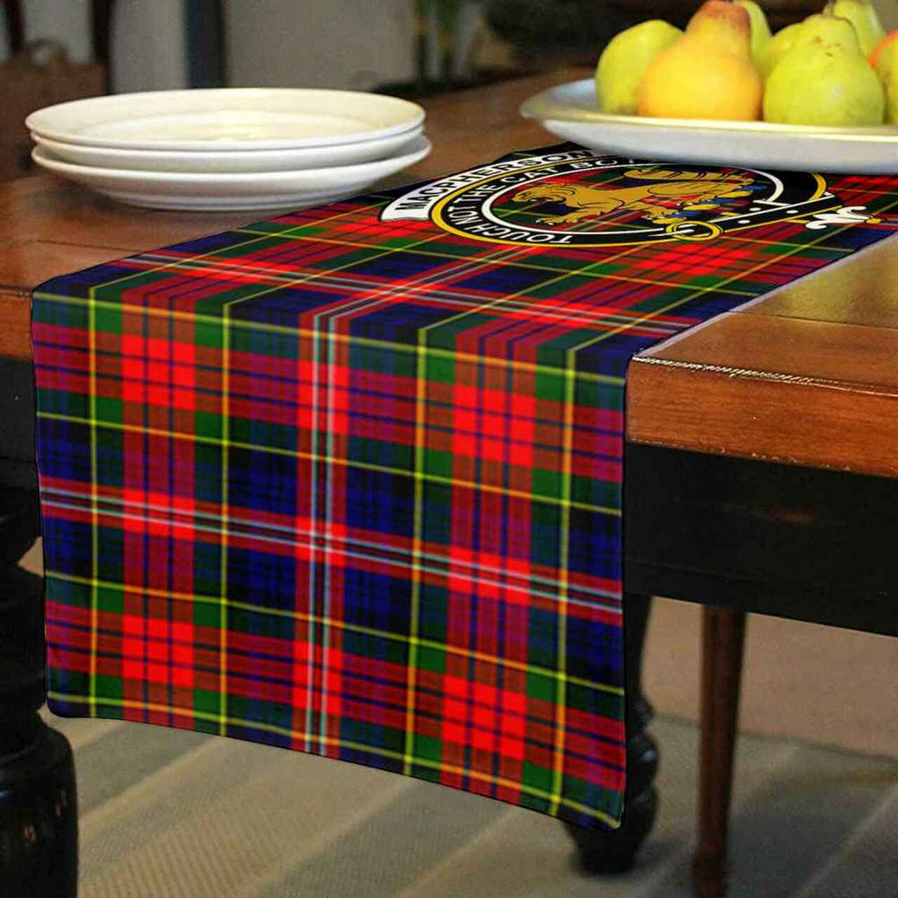 Clan Clan MacPherson Tartan Crest Table Runner Cotton IS54 MacPherson Tartan Tartan Table Runner   