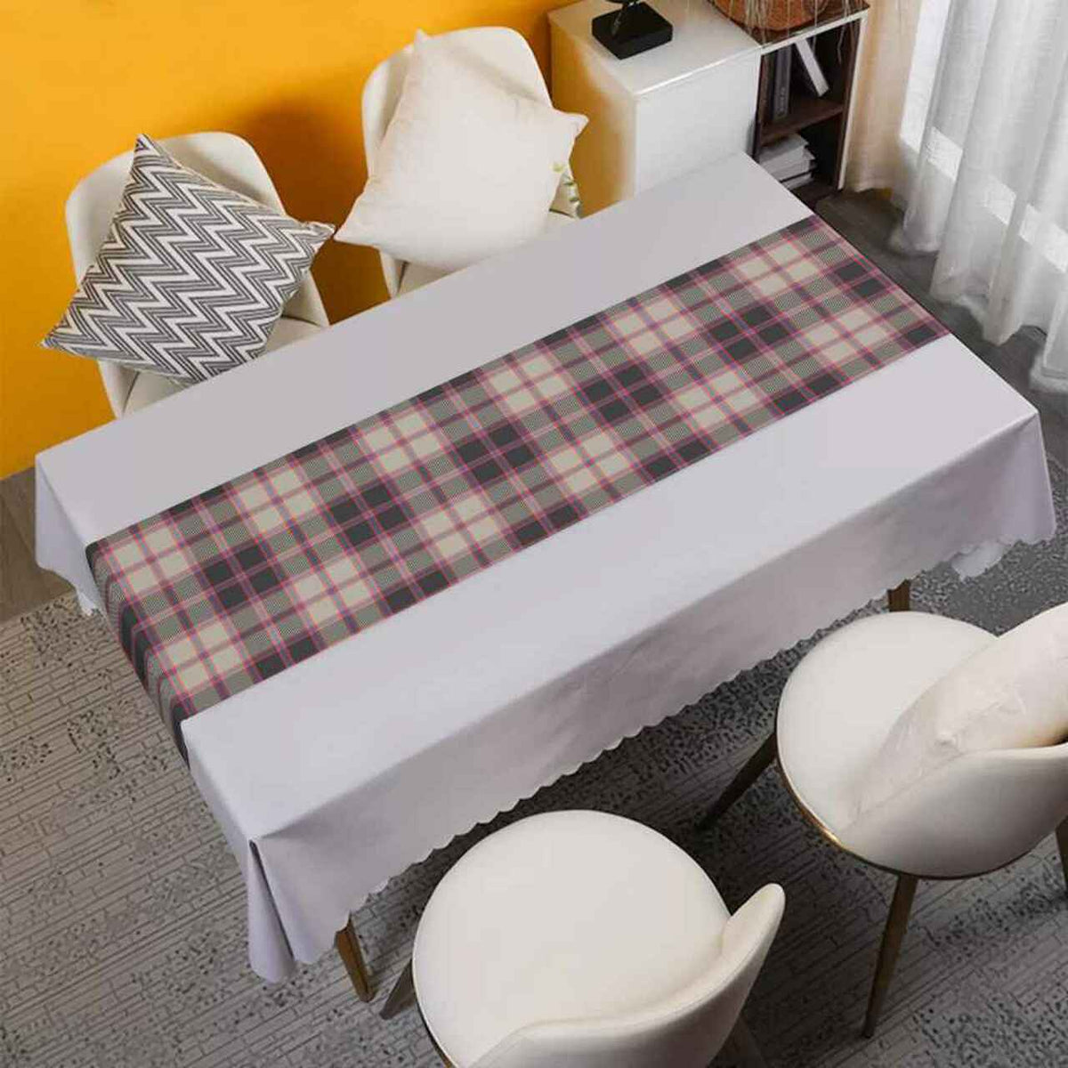 Clan Clan MacPherson Hunting Ancient Tartan Table Runner Cotton DS86 MacPherson Hunting Ancient Tartan Tartan Table Runner   