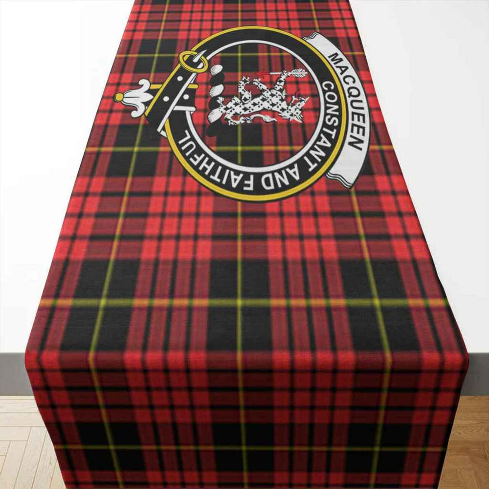 Clan Clan MacQueen Tartan Crest Table Runner Cotton NW48 MacQueen Tartan Tartan Table Runner   