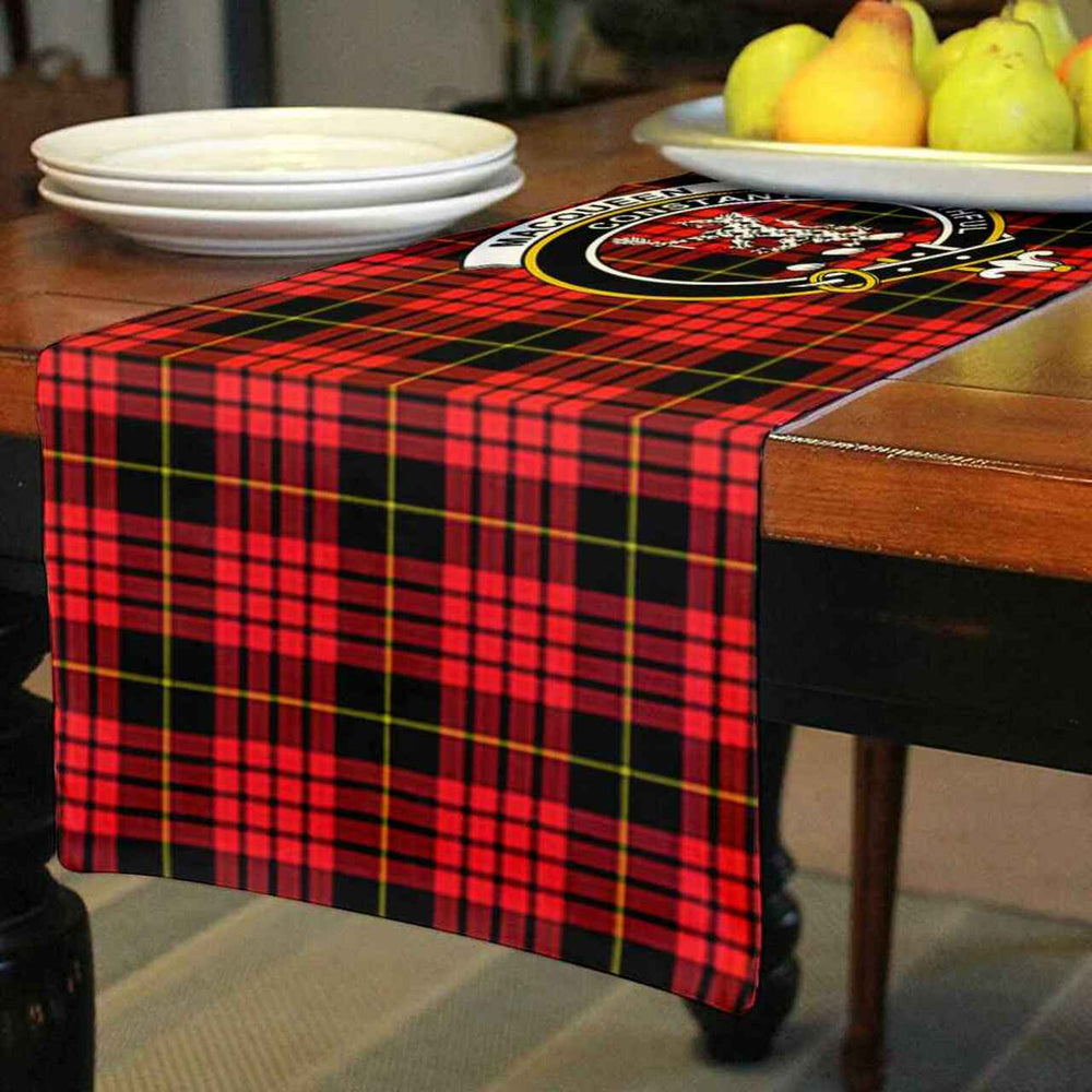 Clan Clan MacQueen Tartan Crest Table Runner Cotton NW48 MacQueen Tartan Tartan Table Runner   