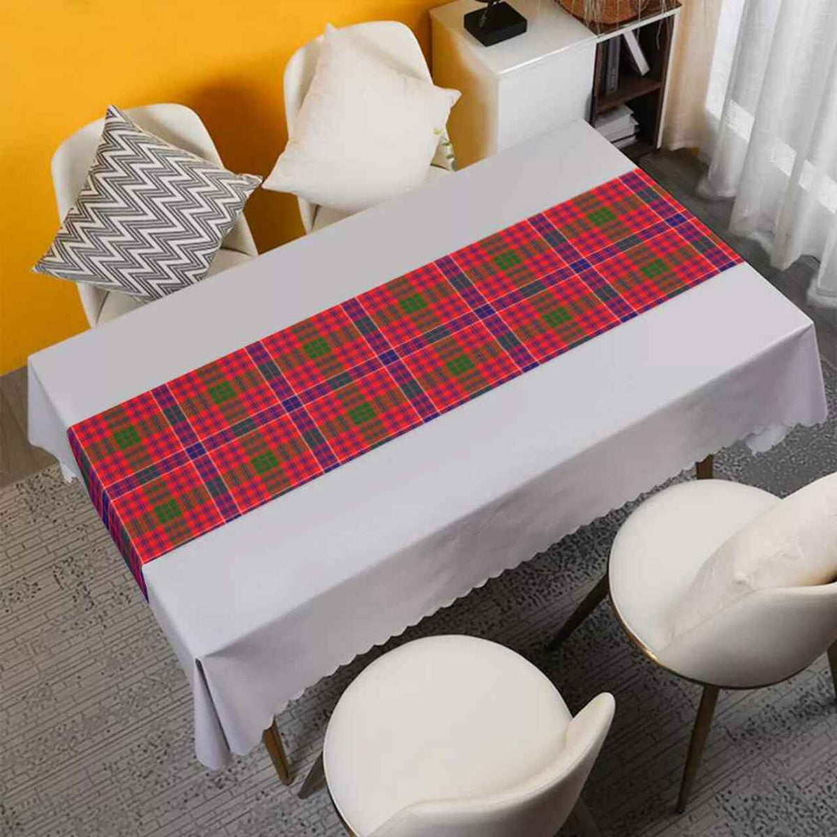 Clan Clan MacRae Modern Tartan Table Runner Cotton TJ80 MacRae Modern Tartan Tartan Table Runner   