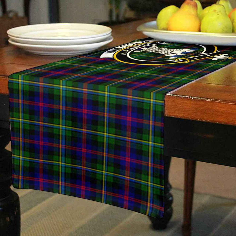 Clan Clan Malcolm (or MacCallum) Tartan Crest Table Runner Cotton GR69 Malcolm (or MacCallum) Tartan Tartan Table Runner   