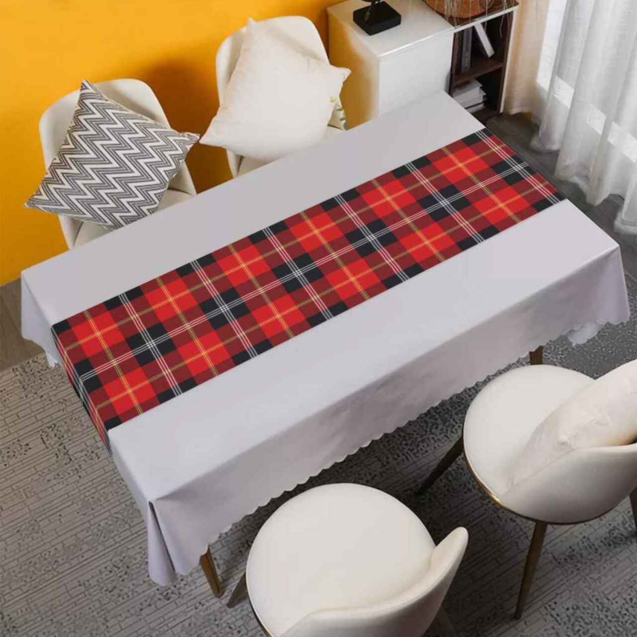 Clan Clan Marjoribanks Tartan Table Runner Cotton UN91 Marjoribanks Tartan Tartan Table Runner   