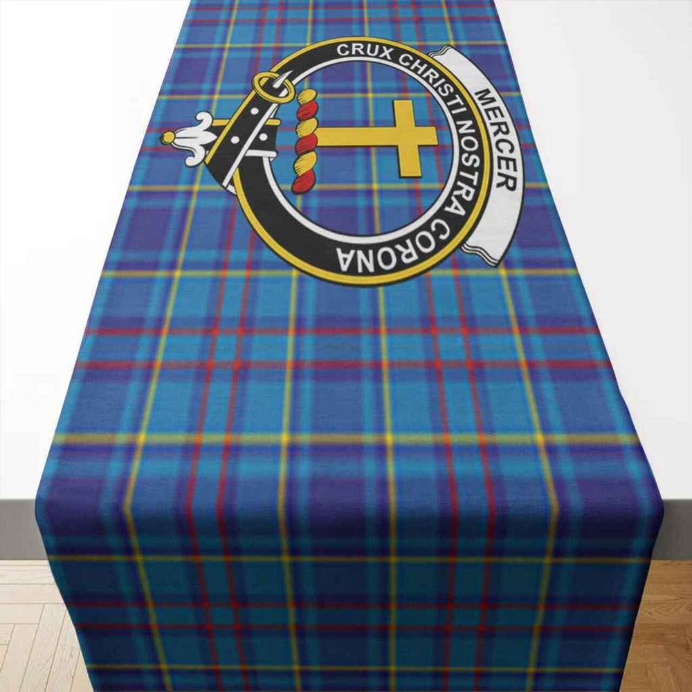 Clan Clan Mercer Tartan Crest Table Runner Cotton WV28 Mercer Tartan Tartan Table Runner   