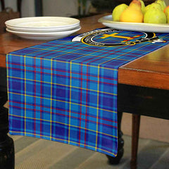 Clan Clan Mercer Tartan Crest Table Runner Cotton WV28 Mercer Tartan Tartan Table Runner   