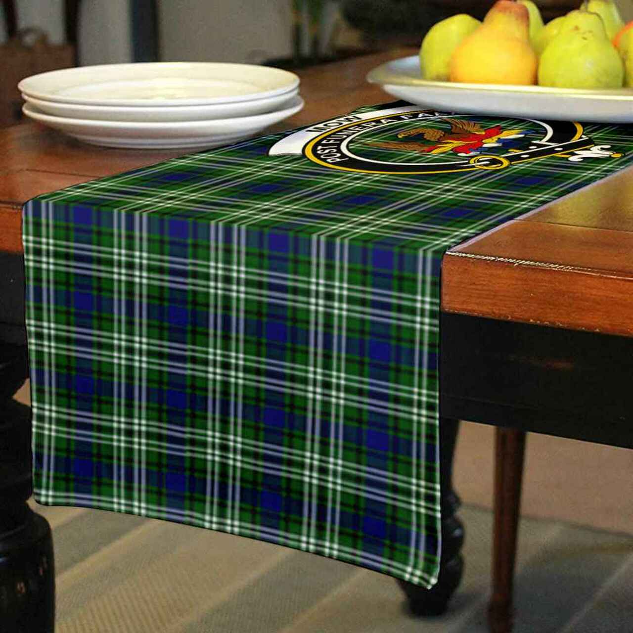 Clan Clan Mow Tartan Crest Table Runner Cotton OJ79 Mow Tartan Tartan Table Runner   