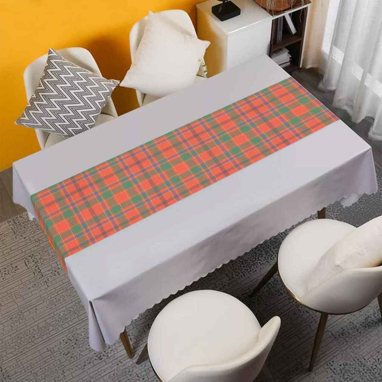 Clan Clan Munro Ancient Tartan Table Runner Cotton ZX34 Munro Ancient Tartan Tartan Table Runner   