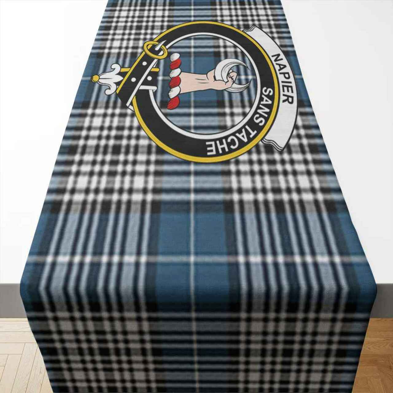 Clan Clan Napier Tartan Crest Table Runner Cotton AZ63 Napier Tartan Tartan Table Runner   