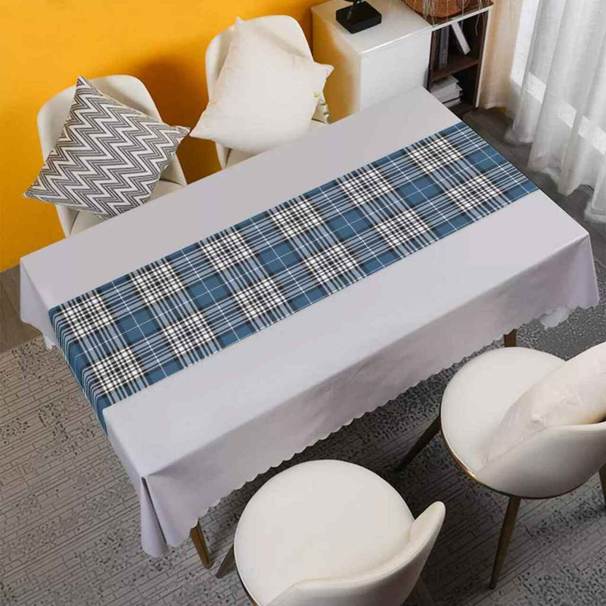 Clan Clan Napier Modern Tartan Table Runner Cotton CX52 Napier Modern Tartan Tartan Table Runner   