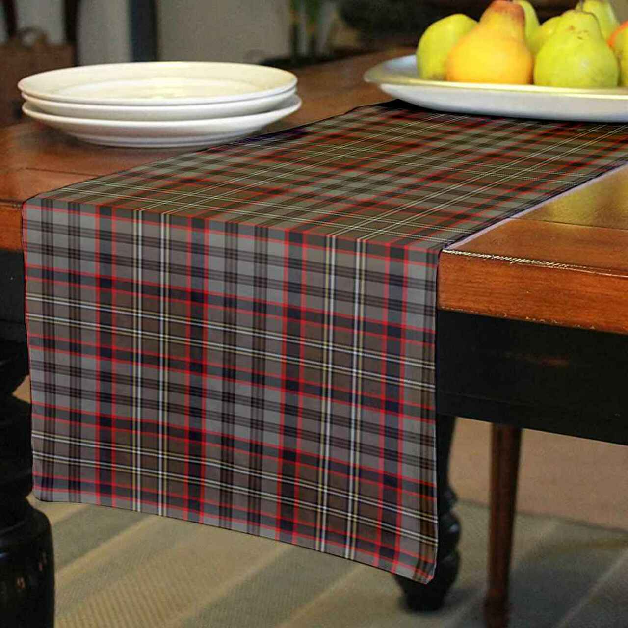 Clan Clan Nicolson Hunting Weathered Tartan Table Runner Cotton KW86 Nicolson Hunting Weathered Tartan Tartan Table Runner   