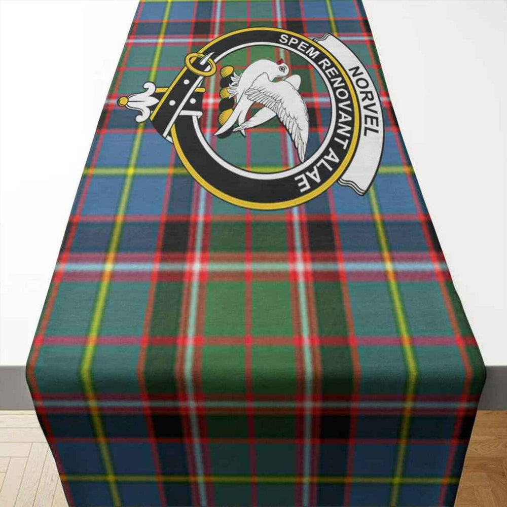 Clan Clan Norvel Tartan Crest Table Runner Cotton MJ29 Norvel Tartan Tartan Table Runner   