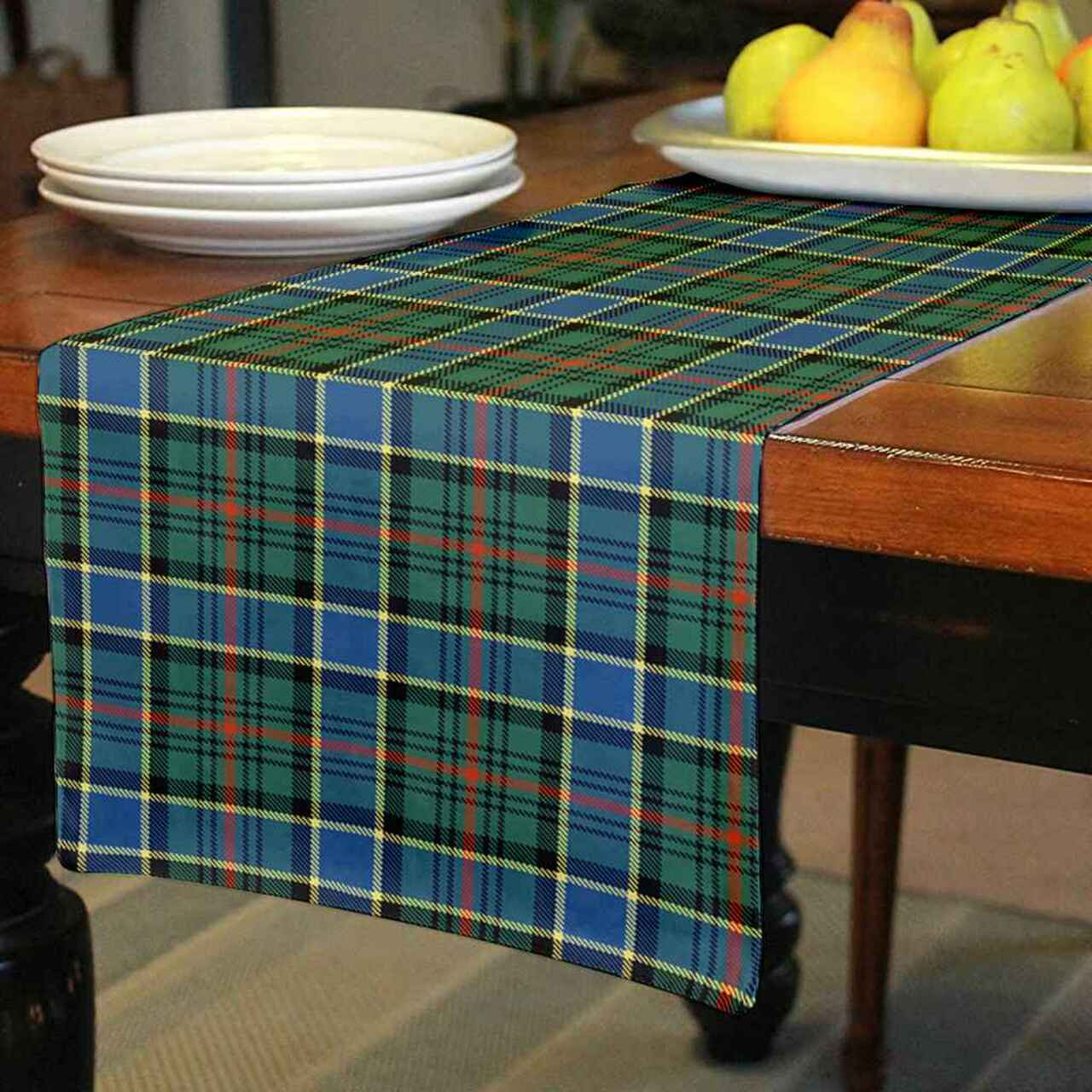Clan Clan Ogilvie Hunting Ancient Tartan Table Runner Cotton RE97 Ogilvie Hunting Ancient Tartan Tartan Table Runner   