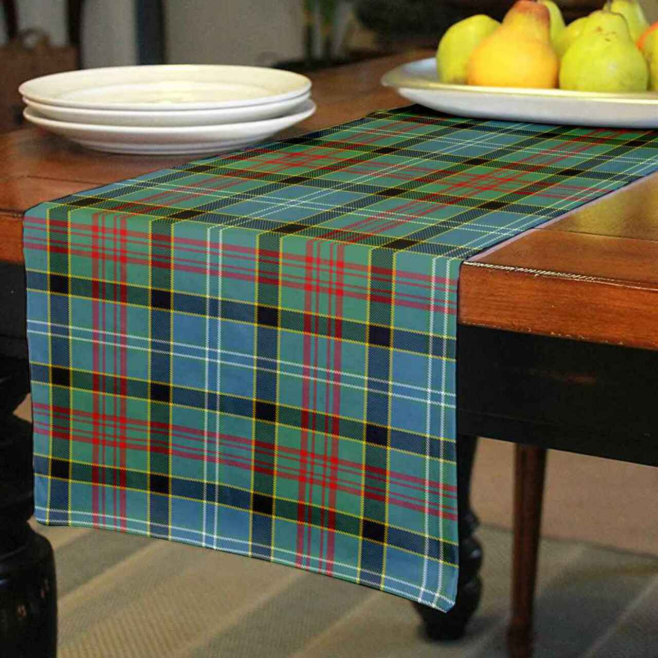 Clan Clan Paisley District Tartan Table Runner Cotton HS93 Paisley District Tartan Tartan Table Runner   