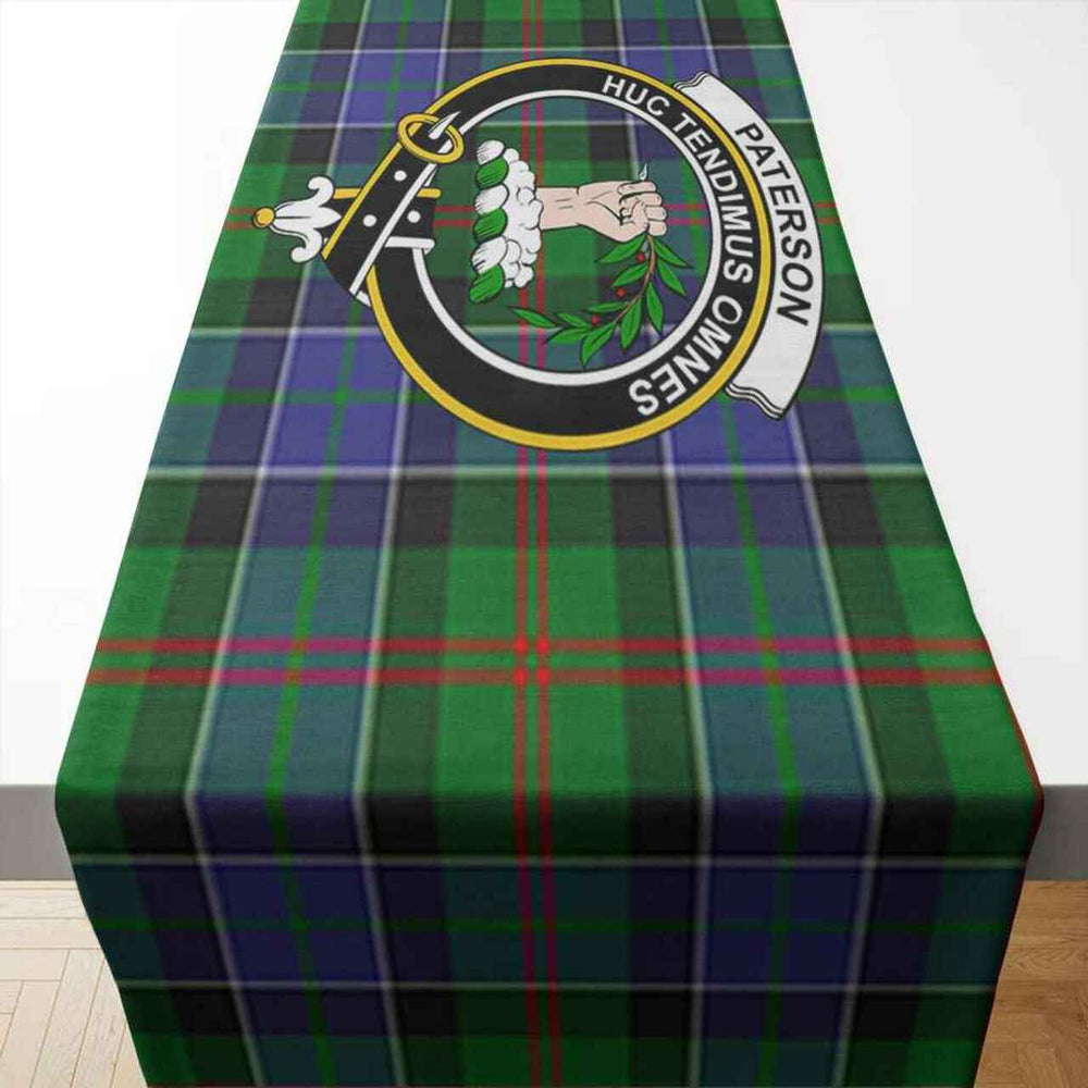 Clan Clan Paterson Tartan Crest Table Runner Cotton KG53 Paterson Tartan Tartan Table Runner   
