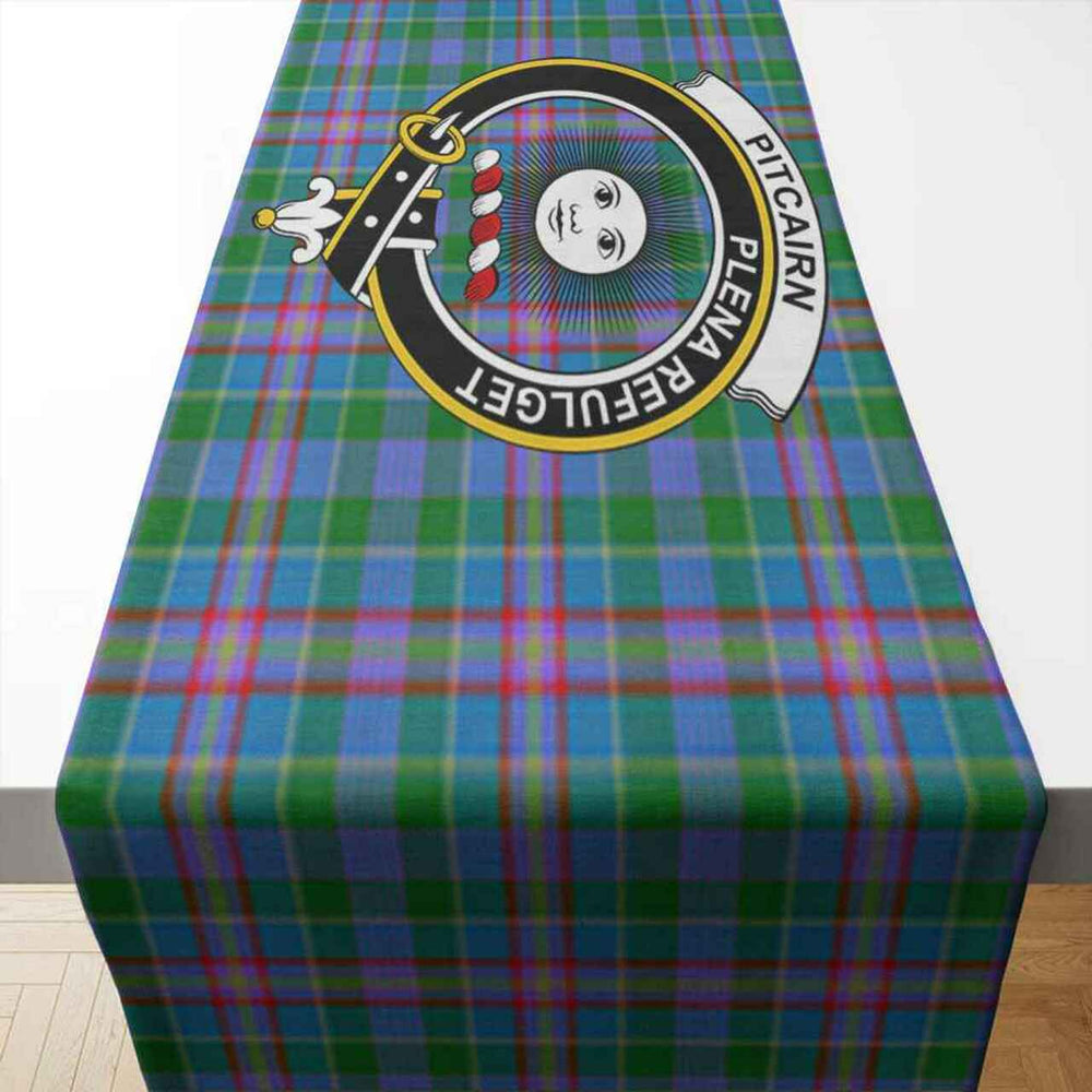 Clan Clan Pitcairn Tartan Crest Table Runner Cotton DG52 Pitcairn Tartan Tartan Table Runner   
