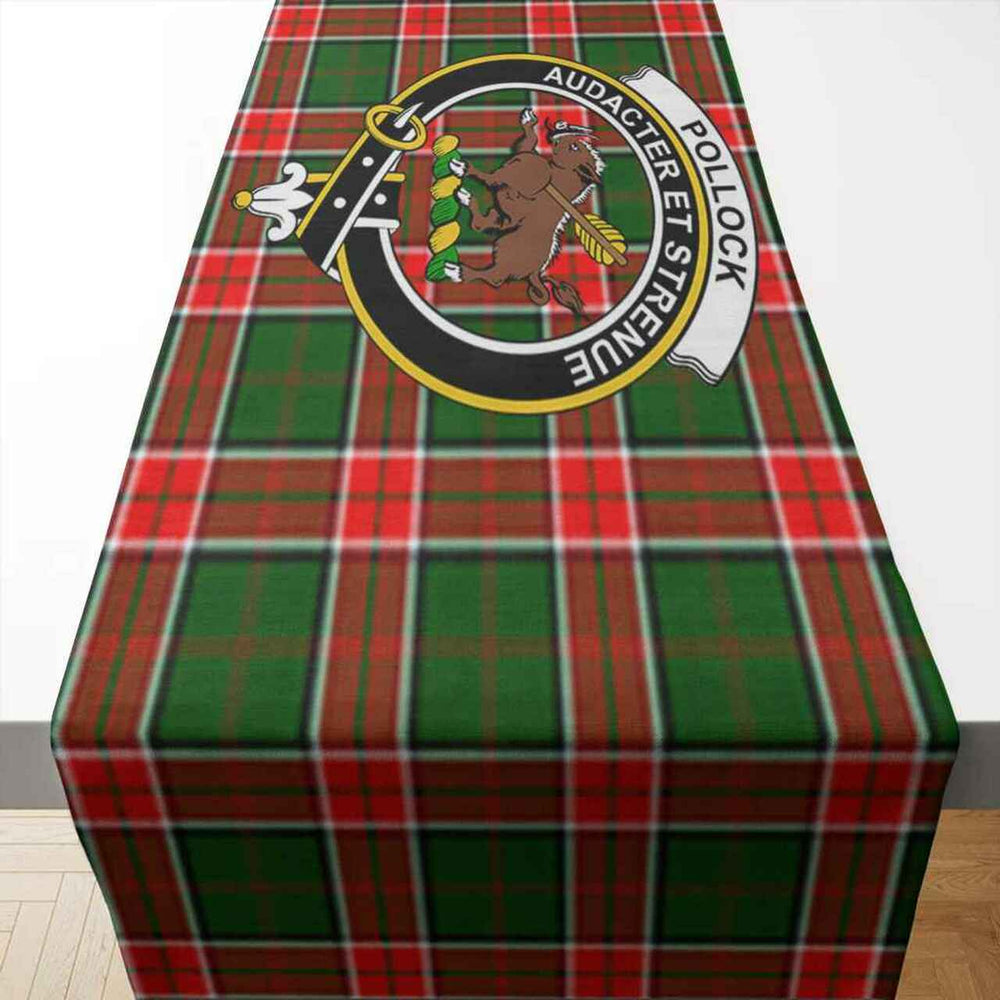 Clan Clan Pollock Tartan Crest Table Runner Cotton KN28 Pollock Tartan Tartan Table Runner   