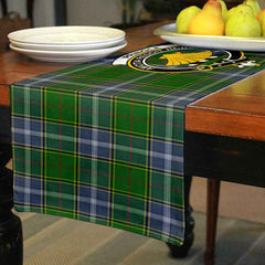 Clan Pringle Tartan Crest Table Runner Cotton QZ34 Pringle Tartan Tartan Table Runner   