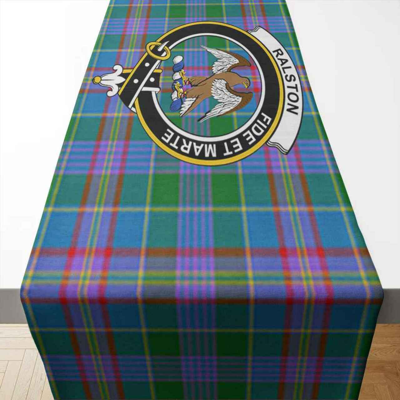 Clan Ralston Tartan Crest Table Runner Cotton WE46 Ralston Tartan Tartan Table Runner   
