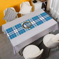 Clan Roberton Tartan Crest Table Runner Cotton XI22 Roberton Tartan Tartan Table Runner   