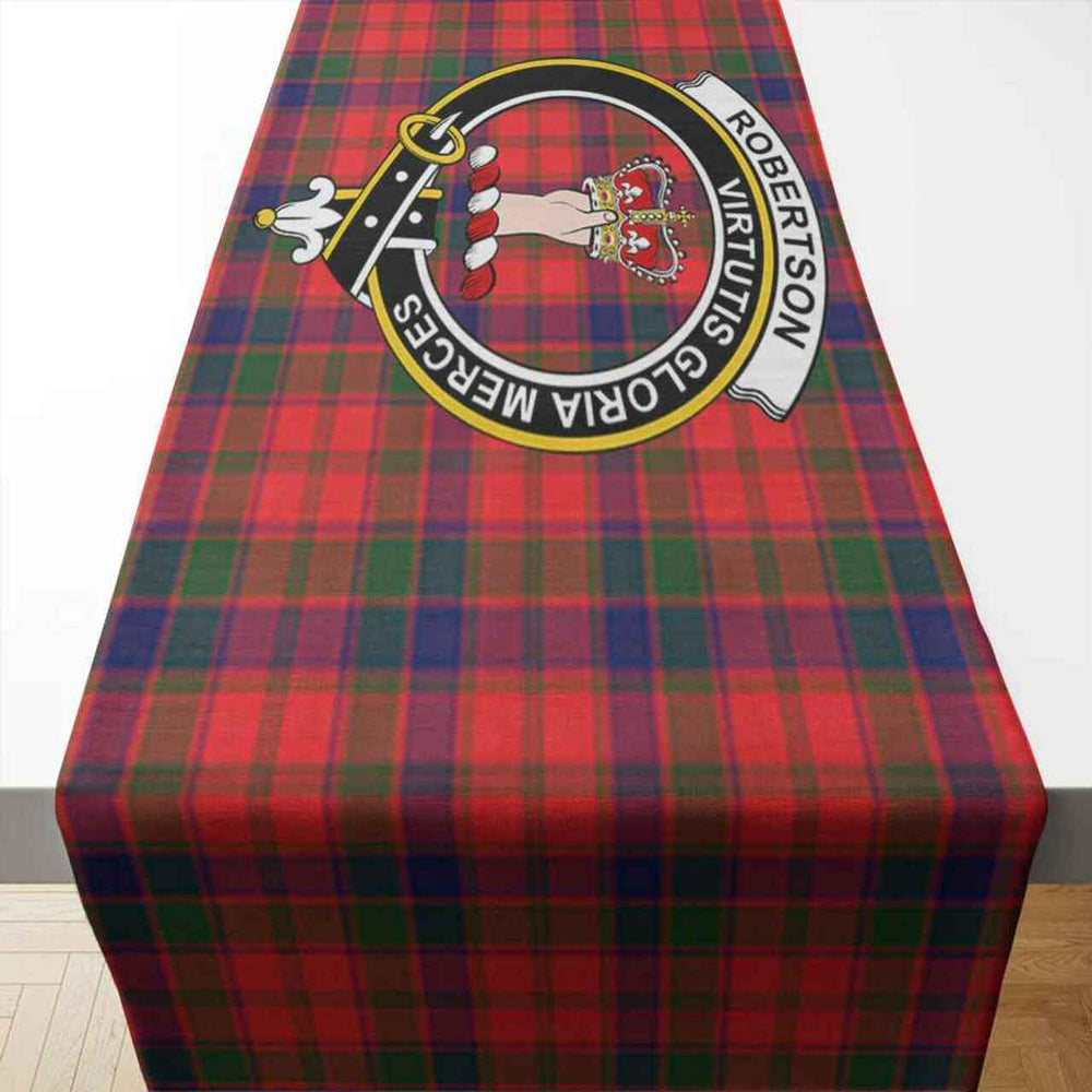 Clan Robertson Tartan Crest Table Runner Cotton SI69 Robertson Tartan Tartan Table Runner   