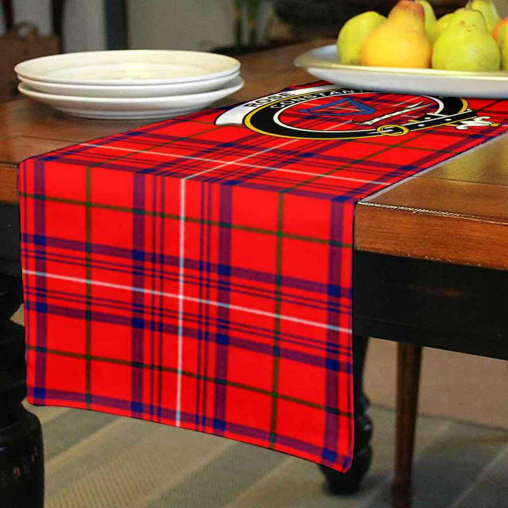 Clan Rose Tartan Crest Table Runner Cotton WX23 Rose Tartan Tartan Table Runner   